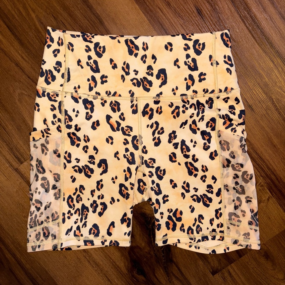 Fun Cheetah print 6” biker short